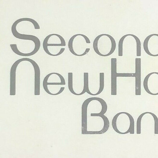 "Second New Haven Bank" "Build a Secure Future" CT 1970's-80's Full Matchbook