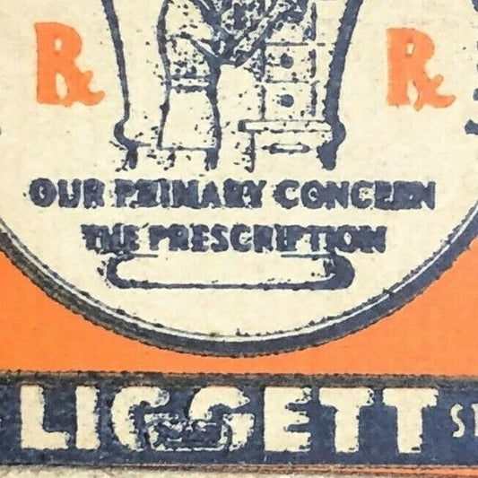 Liggett Drug Stores "Accuracy Purity Integrity" c1950's-60's Full Matchbook