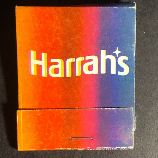 Harrah's Casino Reno & Lake Tahoe 20-Strike Full Matchbook - c1975-85 VGC