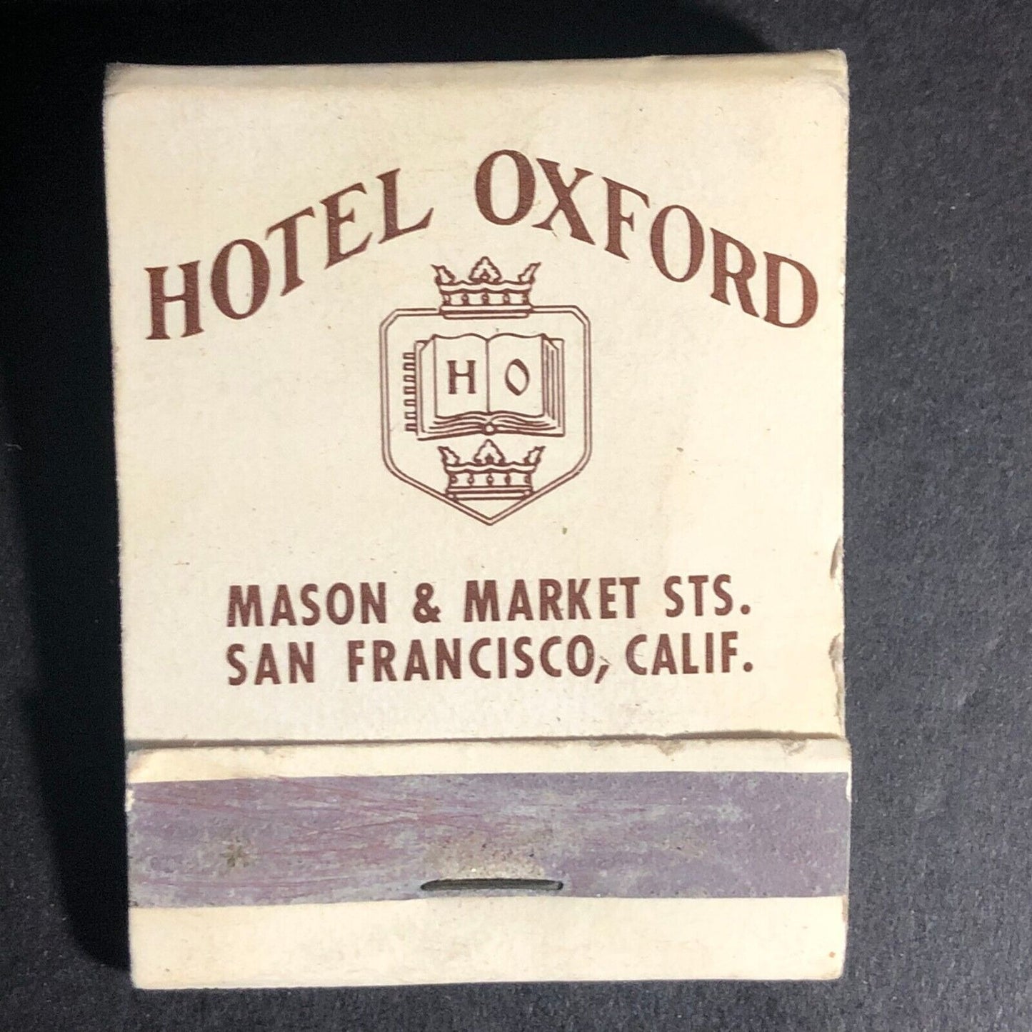 Hotel Oxford San Francisco 20-Strike -10 Sticks Matchbook c1960's