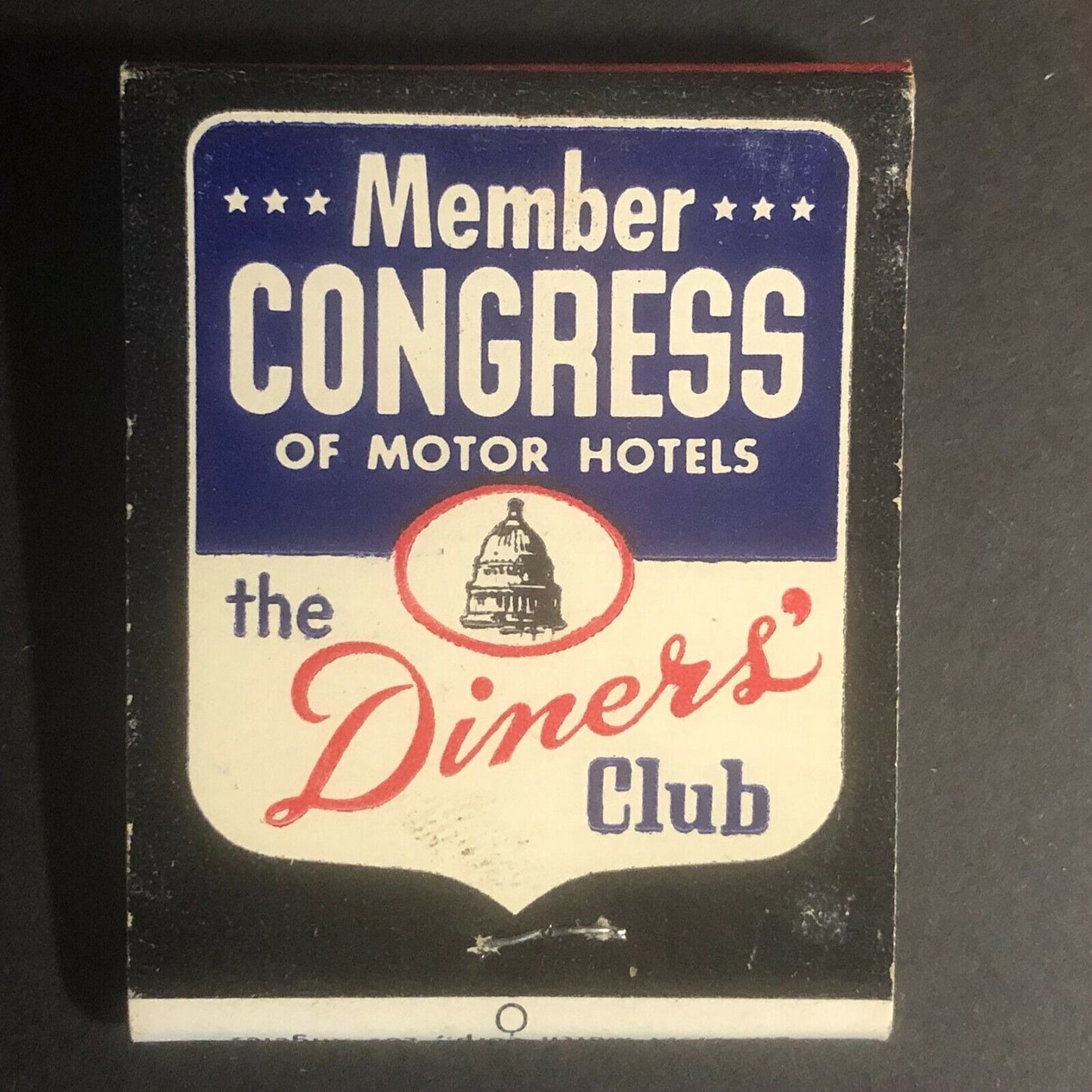 Scarce 1940's-50's Full Matchbook "Annapolis Motel Company"  "Member Congress"