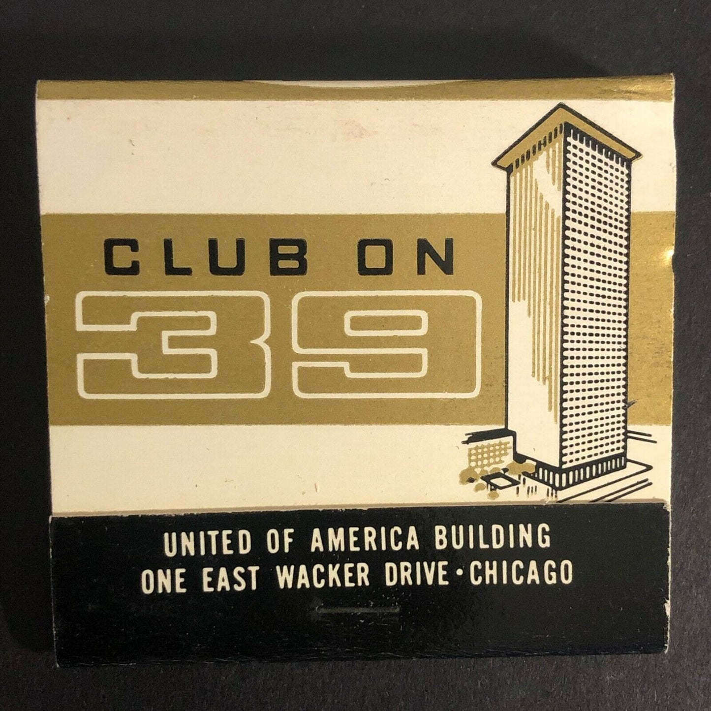 Scarce Vintage c1970's Full Matchbook "Club on 39" United of America Chicago