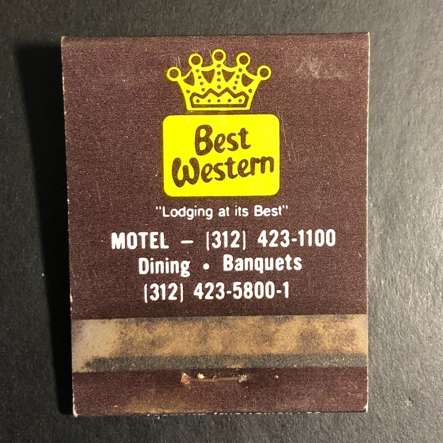 Cezars Inn Best Western Burbank, IL Full Matchbook c1974-80's