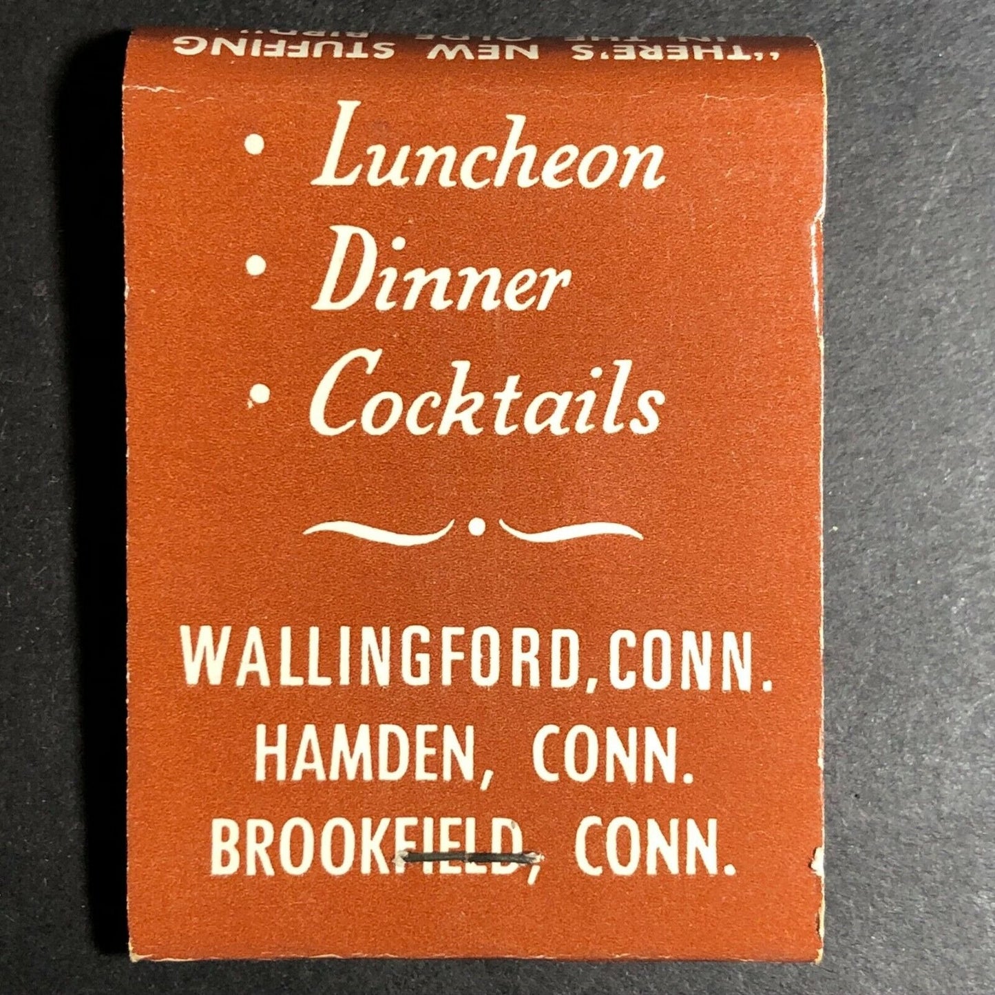 Wallingford Hamden Brookfield, CT c1960's-70's Full Matchbook "White Turkey Inns"