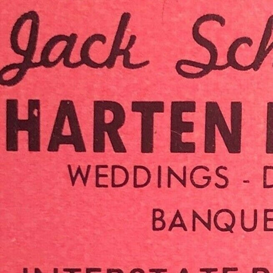 Waterbury, CT Jack Schmitt's Harten House c1960's-70's Full Matchbook