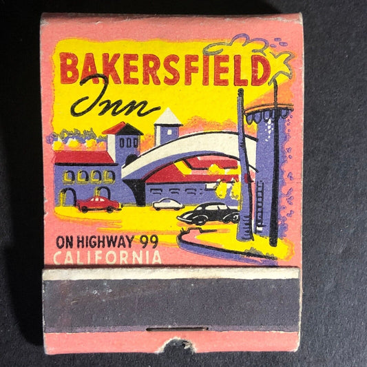 Bakersfield Inn CA 20-Strike Full Matchbook c1940's VGC Very Scarce