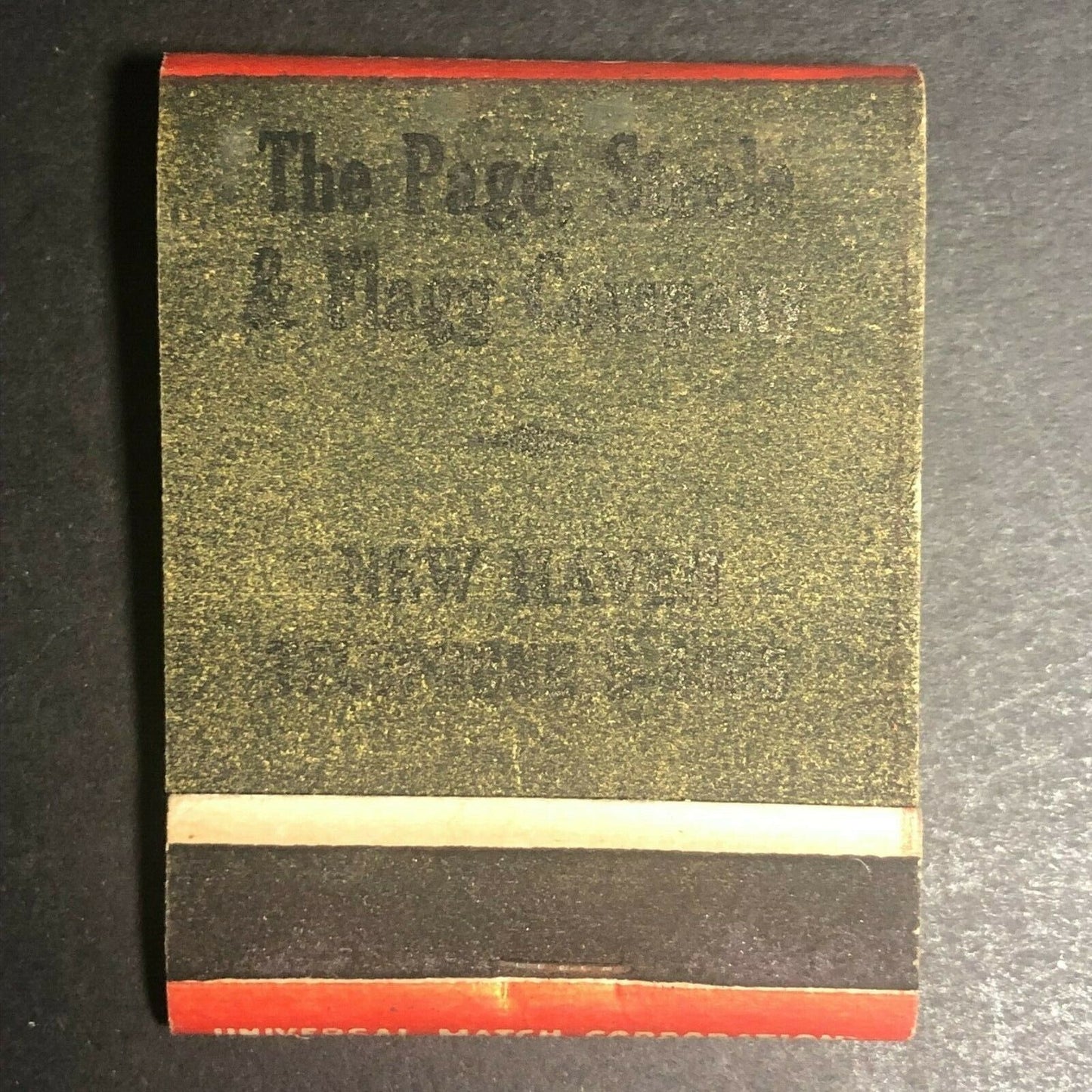Very Scarce 1930's-40's Full Matchbook - Page, Steele & Flagg Co New Haven, CT