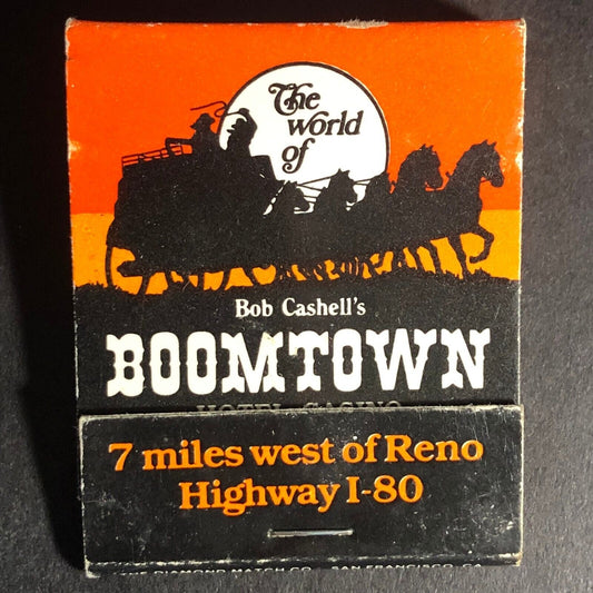 Bob Cashell's Boomtown Hotel Casino West of Reno 20-Strike Matchbook c1980's