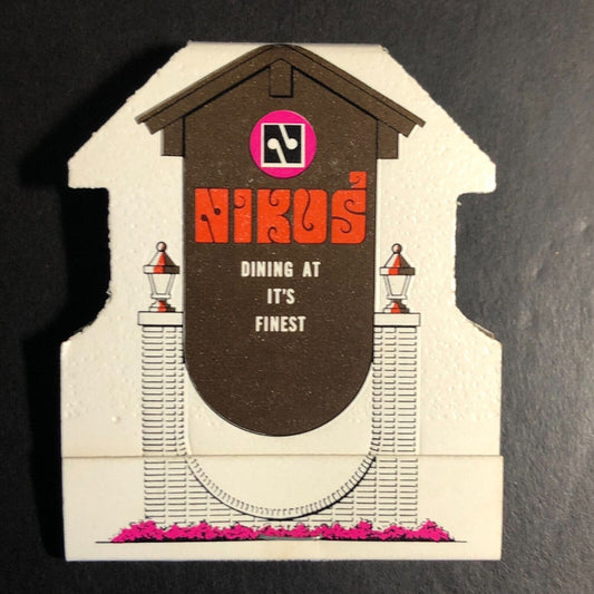 Niko's Restaurant Chicago / Bridgeview Full Matchbook c1974-80's VGC Scarce