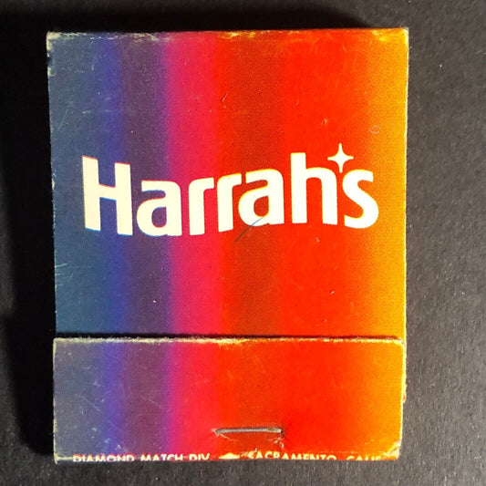 Harrah's Casino Reno & Lake Tahoe 20-Strike Full Matchbook c1975-85 VGC