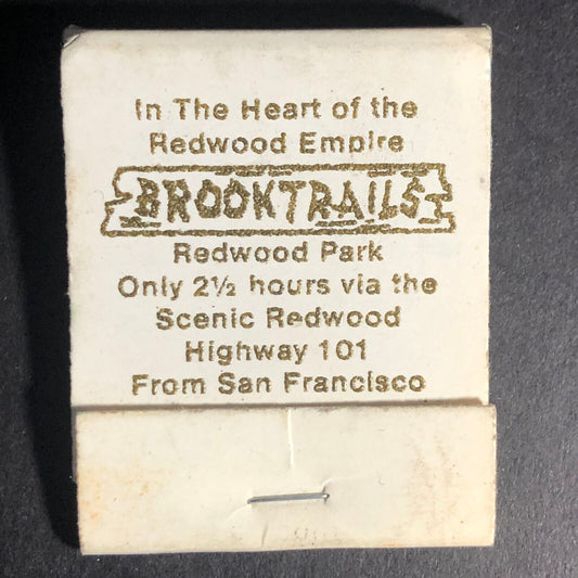 Brooktrails Redwood Park Lodge Willits, CA Full Matchbox c1975-85