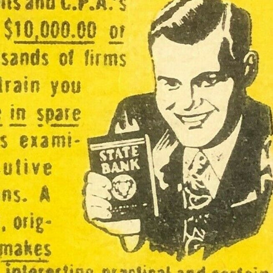 1940's-50's Full Matchbook Become An Expert Accountant - La Salle Mail In Offer