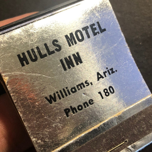 Hulls Motel Inn Williams, AZ Route 66 20-Strike -1 Matchbook c1940's Scarce VGC