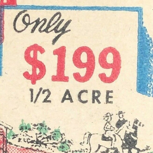 1940's-50's Full Matchbook New Mexico Land Deal $199 - $5 Down - $5 Per Month