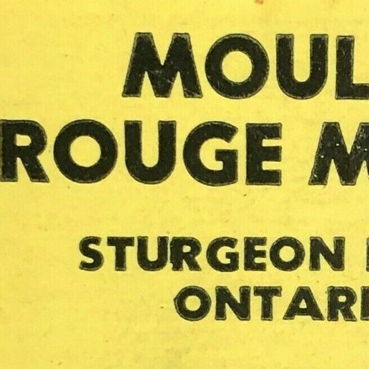 1960's-70's Full Matchbook - Moulin Rouge Motel - Sturgeon Falls Ontario
