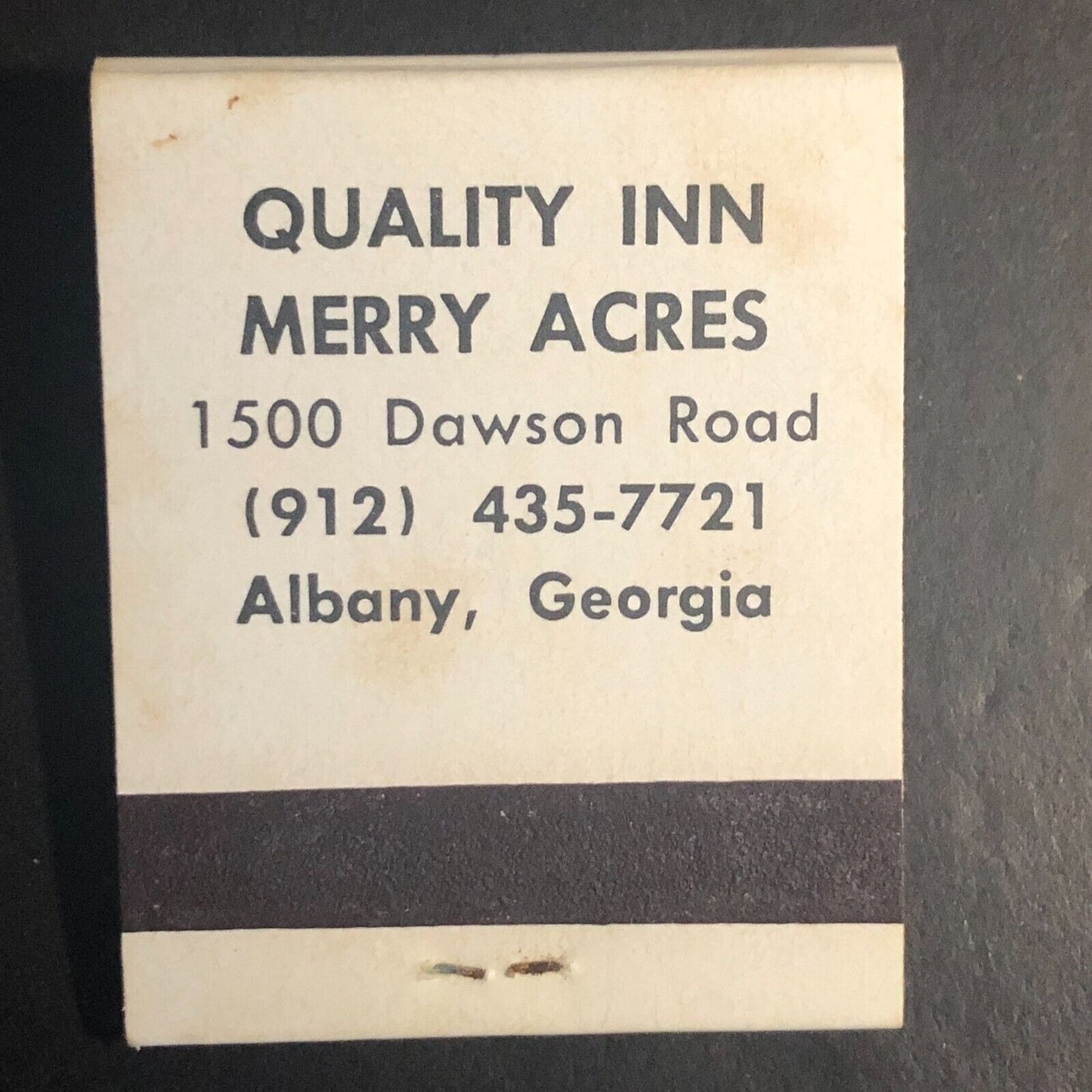 Quality Inn Merry Acres Albany, GA Full Matchbook c1974-79