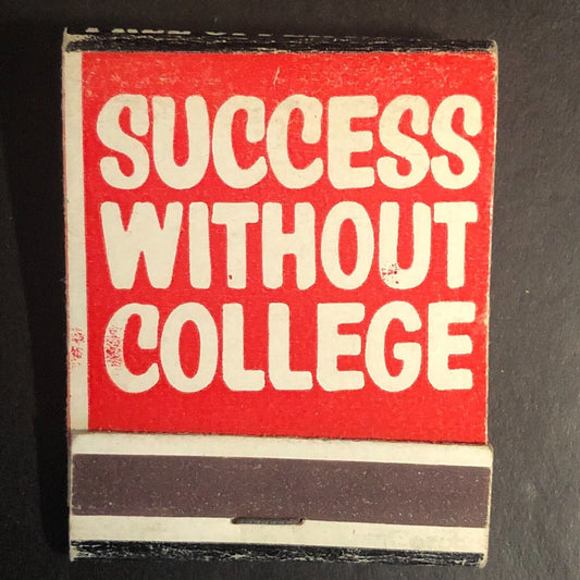 "Success Without College" ICS Mail In Offer Full Matchbook c1965-73 VGC