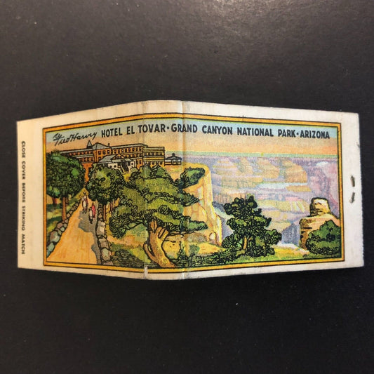 Fred Harvey Hotel El Tovar Grand Canyon Full Matchbook c1940's-50's Scarce
