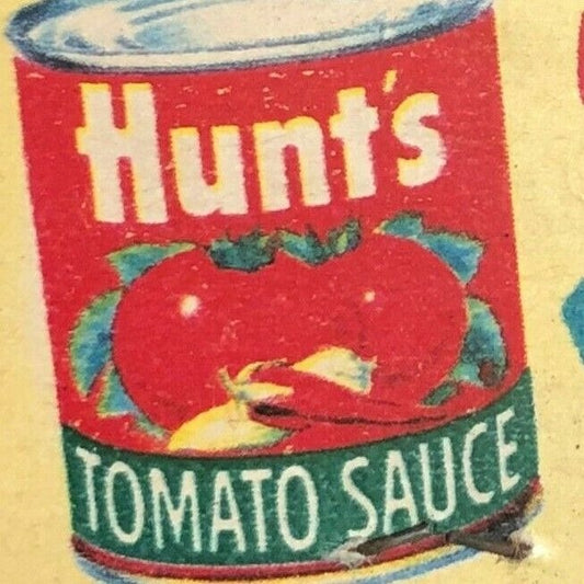 Hunt's Tomato Sauce w/ All'round Barbecue Sauce Recipe c1960's Full Matchbook