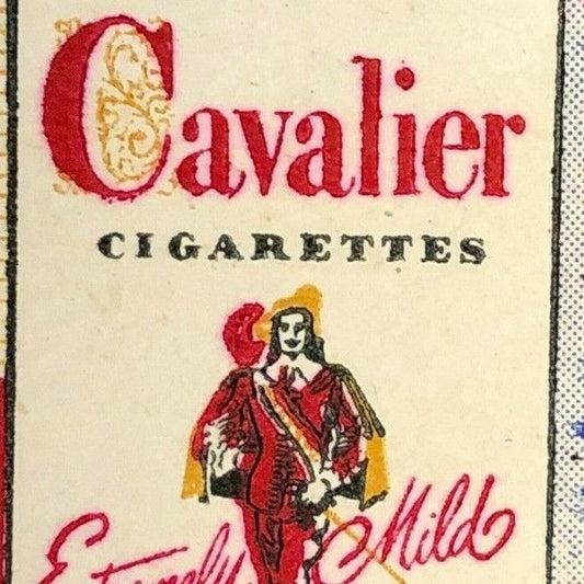 1940's-50's Full Matchbook - Cavalier Cigarettes "Extremely Mild"