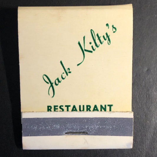 Jack Kilty's Restaurant (opened 1958) Oak Lawn IL Full Matchbook c1960's Scarce