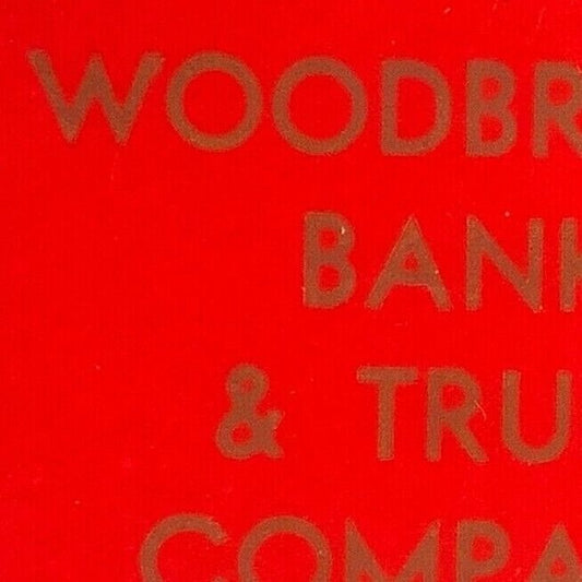 1940's-50's Full Matchbook - Woodbridge Bank & Trust CT