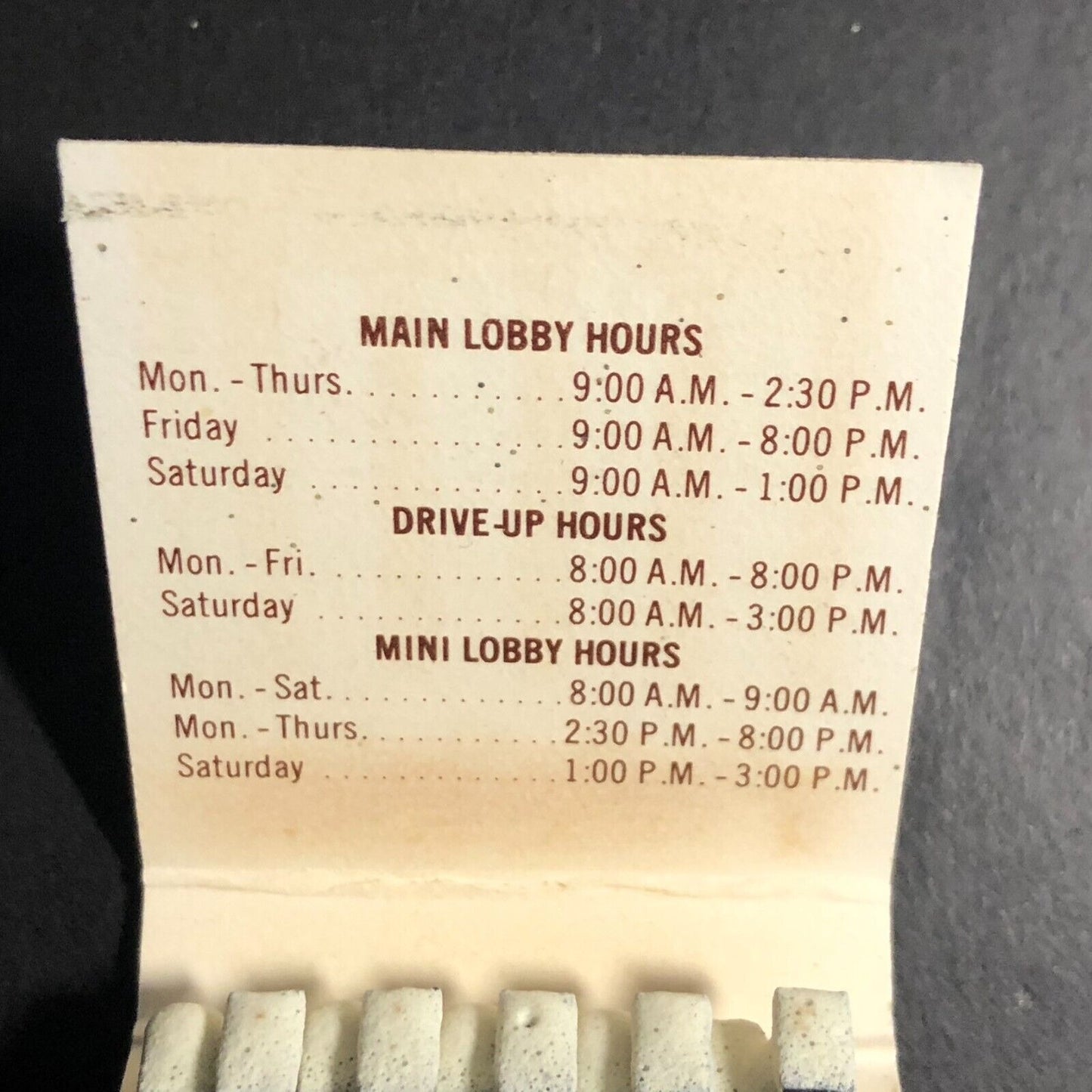 Bank of Hickory Hills Illinois Full Matchbook c1974-80's