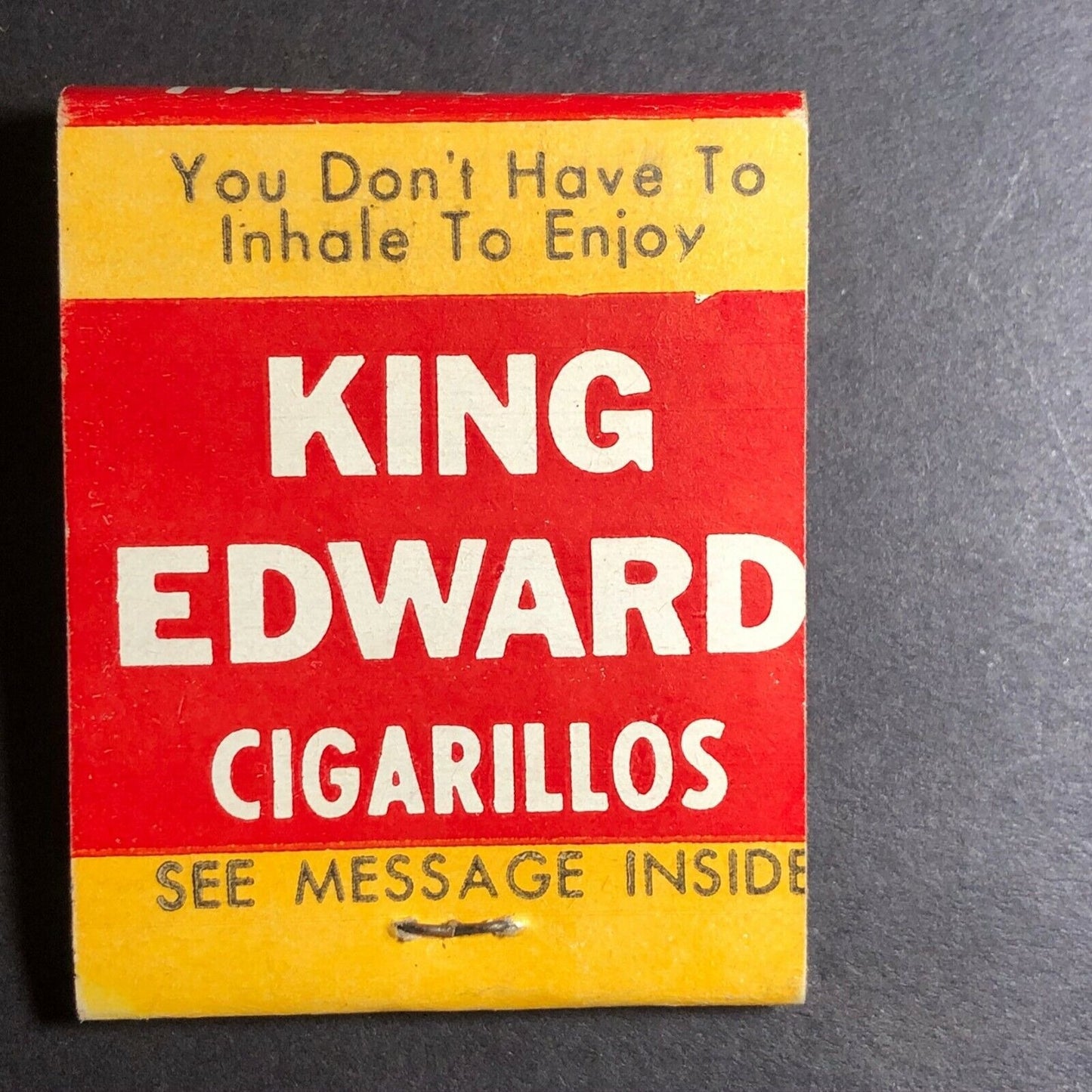 King Edward Cigarillos c1960's-70's Full Matchbook
