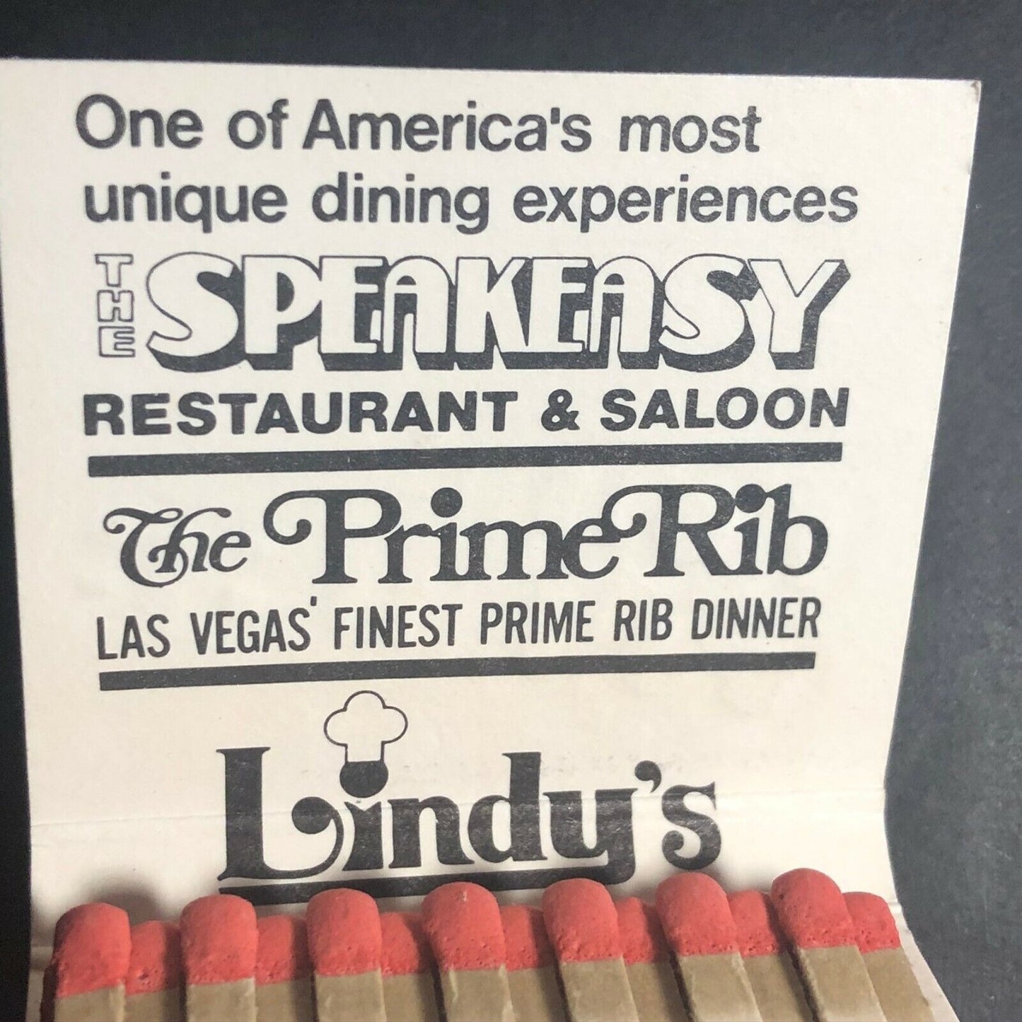 80's Full Matchbook "Flamingo Hilton Las Vegas" Lindy's Restaurant NV