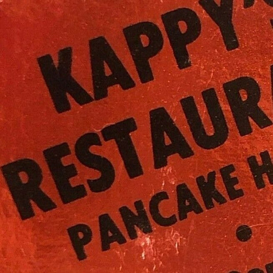 Morton Grove IL Kappy's Restaurant Pancake House c1970's Full Matchbook