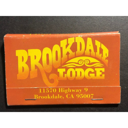 Brookdale Lodge California Full 40-Strike Matchbook c1975-85 VGC Scarce