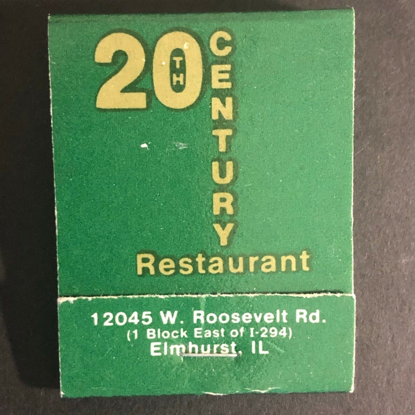 Elmhurst, IL 20th Century Restaurant c1970's-80's Full Matchbook