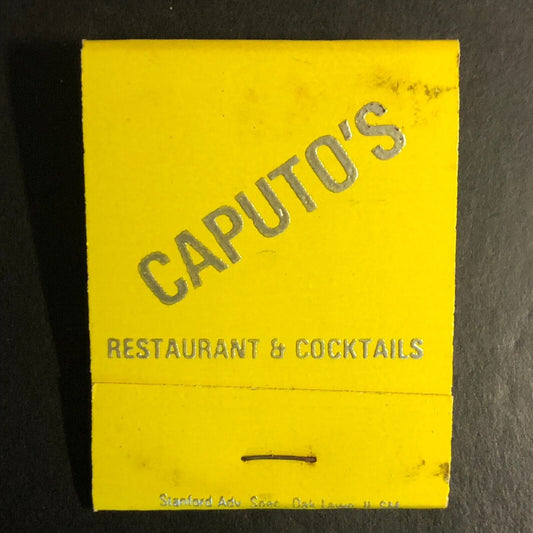 Caputo's Restaurant Chicago Full Matchbook c1974-80's Yellow Scarce