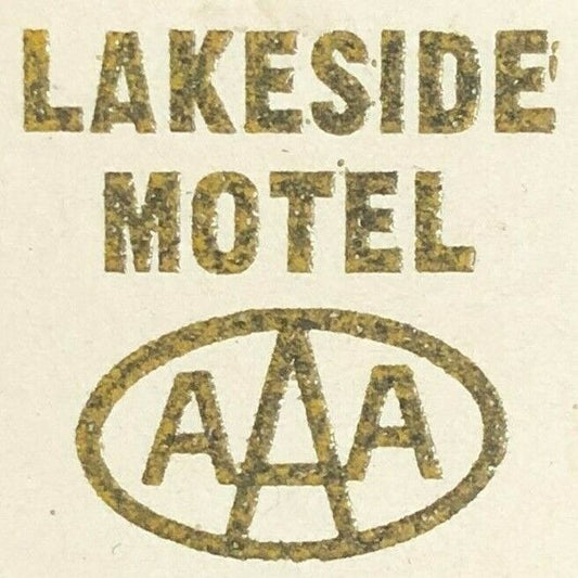 1960's-70 Full Matchbook - "Lakeside Motel" AAA Front Street West - Ashland, WI