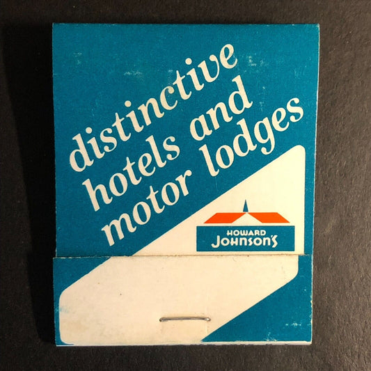 Howard Johnson's Hotels Motor Lodges Full Matchbook c1973-80's VGC